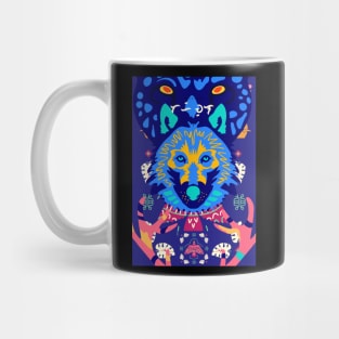 Blue wolf Mug